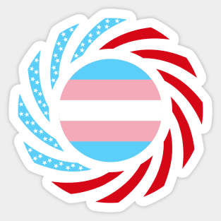 Rainbow Murican Patriot Flag Series (Blue, Pink & White) Sticker